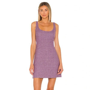 Amanda Uprichard Cookie Mini Dress in Purple Provence Tweed Sleeveless